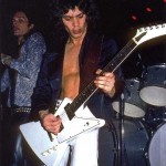 Eddie Van Halen with white destroyer guitar