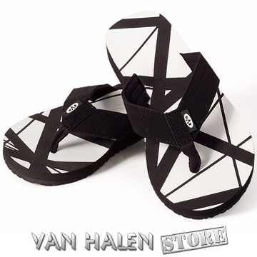 White/Black EVH Flip Flops