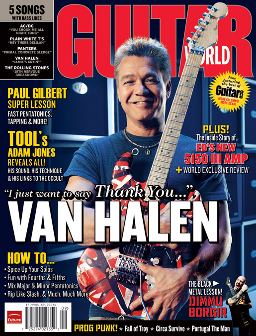 Eddie Van Halen on cover of Guitar World