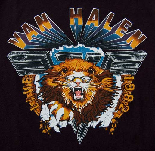 van halen 1982 tour shirt