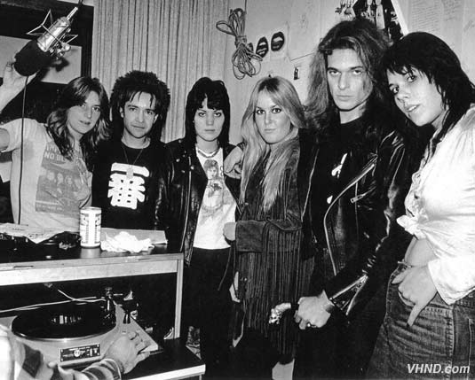 The Runaways, David Lee Roth, Rodney Bingenheimer, 1977 