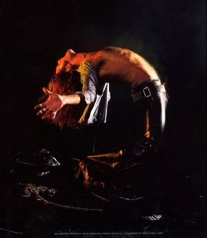 David Lee Roth as featured on the back of the first Van Halen album.