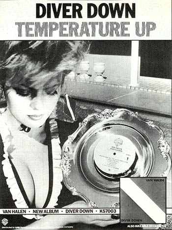 van-halen-1982-diver-down-temperature-up-magazine-ad-promo-Kerrang-UK
