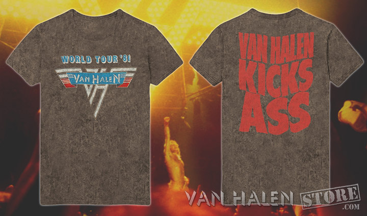 WORLD TOUR '81 / VAN HALEN KICKS ASS Shirt