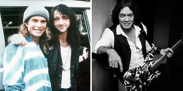 Guitarist Jason Becker with David Lee Roth and Eddie Van Halen