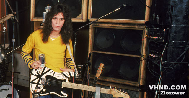 Eddie Van Halen in Sunset Sound recording studio, Dec. 1978. Photo by Neil Zlozower
