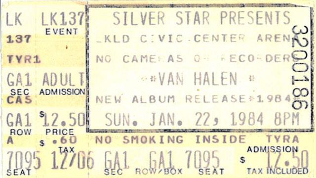 1984_Van_Halen_concert_ticket_Lakeland_Civic_Center_Florida_January_22