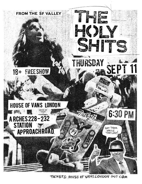Foo Fighters concert flyer under the name The Holy Shits