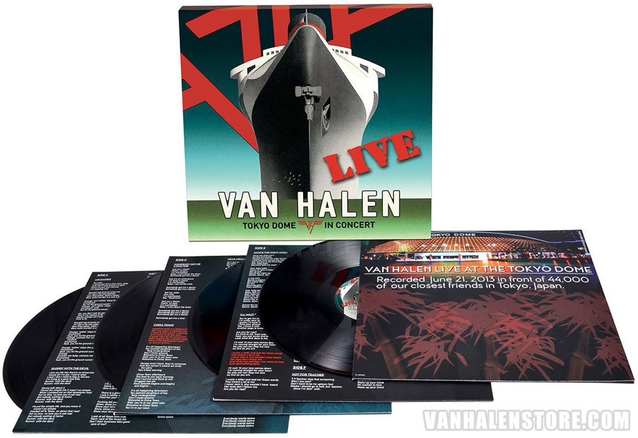 Van Halen TOKYO DOME LIVE IN CONCERT four-LP set on 180-gram vinyl, released March 31st