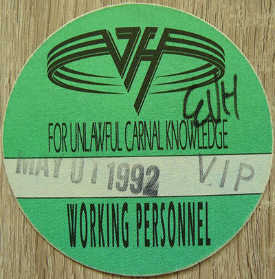 Michel-Schinkel-meets-Van-Halen-1992-backstage-pass