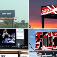 Collage of EVH tribute billboards