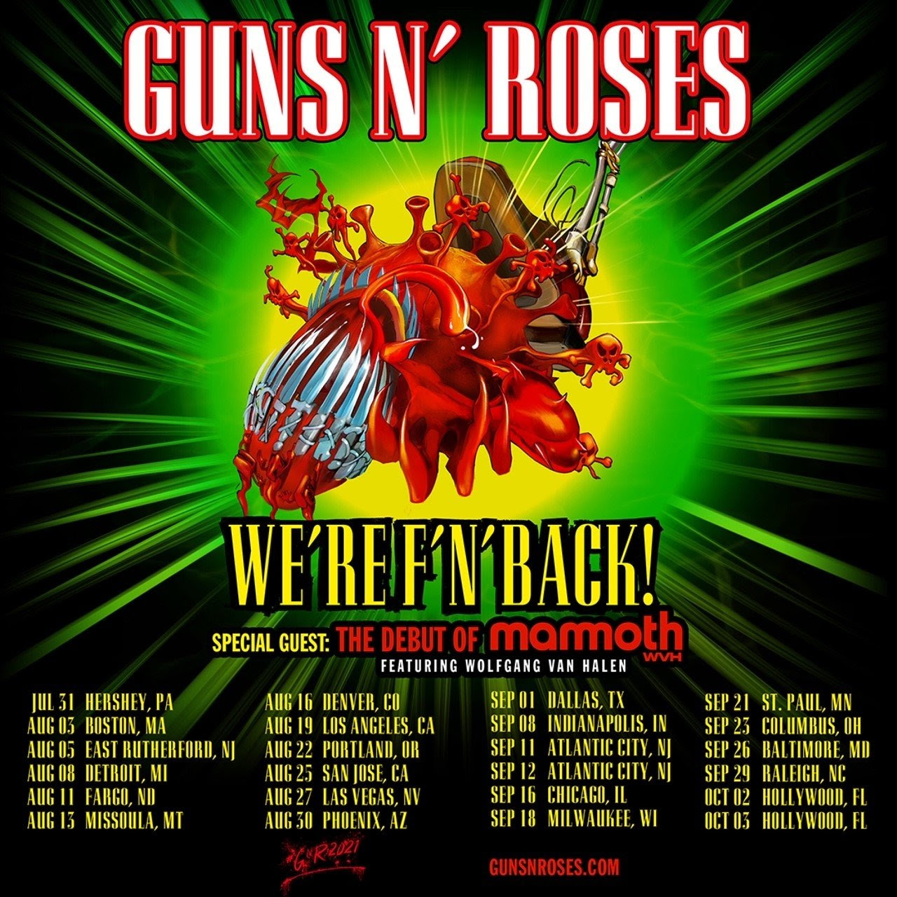 guns and roses tour support act